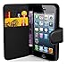Price comparison product image Black Apple iPod Touch 5 / 6 5th/ 6th Generation Book - Quality Premium Pu Leather Flip Wallet Case Cover Pouch ( Compatible for iPod Touch 5 / 6 Screen Protector )