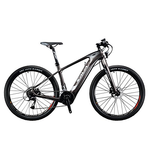 Savane Knight 9.0 E-Bike con de carbono/fibra de carbono marco 27.5 pulgadas unterstütztes S de pedal de bicicleta de montaña con Shimano Acera M3000 18 marchas y 36 V de iones de litio de Samsung batería