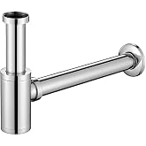 ONECE Universal Sink Trap 1-1/4" x 32mm | Anti-Odour Adjustable Height, Stainless Steel Sink Drain, Anti-Leak, Chrome