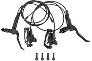 soonbuy Kits de juego de frenos hidráulicos, freno de disco de doble pistón de bicicleta eléctrica, freno de disco de aceite de aleación de aluminio 1 par freno de aceite (delantero, trasero)