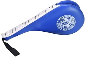 BORDSTRACT Taekwondo Kick Pads, Durable Martial Arts Training Target Pads for Kids Taekwondo, Karate, Kickboxing and Muay Thai Practice