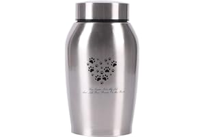 YOUDEAR MEMORIALS Urnas de cremación para Mascotas, urnas para Mascotas para Perros y Gatos, urnas de Recuerdo con Estampado de Patas, urnas conmemorativas para Mascotas