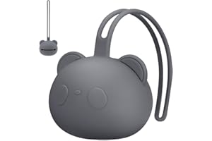 Airfish Chupete de Silicona, Estuche para Guardar Chupetes, Funda Chupetes Bebe Sin BPA para Bebés Seguros para Niños Pequeños y Bebés (Gris Azul)