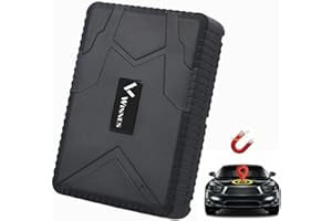 WINNES Winnnes GPS Tracker per Auto Localizzatore GPS con Gratuita APP/SMS Tracking in Tempo Reale con Allarmi Multipli Antifurto per Auto/Veicoli/Moto/Camion con Magnete 10000mah Batteria TK915
