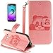 Produktbild Samsung Galaxy J3(2016)/J3(2016)Duos/J320F Neu Design Hülle mit Panzerglas,ISENPENK Original Flip Bookstyle Cover Wasserdicht Shockproof Anti Slip Protection Stoßfest Leather Case mit Standfunktion,3D Panda Muster Pattern Wallet Case mit Intern Karte Schlitz,Outdoor Stoßdämpfend Magnetic Closure Handygürtel Wallet Tasche Schutzhülle Leathertasche für Samsung Galaxy J3(2016)/J3(2016)Duos/J320F 5.0Zoll-[rosa]+Panzerglas/Schutzfoile/Scutzglas