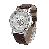 Holeider Herren Armbanduhr Luxus Analog Quartz Uhr mit Kunstleder Armband Mode Uhren 12 Farbe,