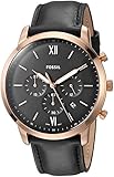 Fossil Herren Chronograph Quarz Uhr mit Leder Armband FS5381