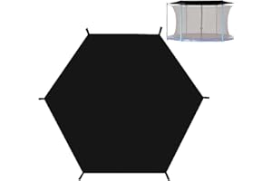 BEZHGOC Trampoline Cover, Trampoline Tent Cover UV Protection Trampoline Sunshade Canopy Covers, Waterproof Foldable Trampolines Accessories Covers Roof for 6/8 Poles Trampolines (8FT - 6 poles)