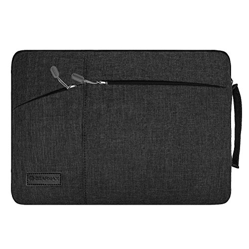 Yarrashop® 11-11,6 Zoll Business Laptop Netebook Hülle Sleeve Tasche einfachen Stil Wasserabweisendes Nylongewebe Notebook Sleeve für Macbook Air Pro/ Notebook / Surface / Dell Tasche(11 Inch,Schwarz)