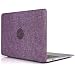 Produktbild iDOO MacBook Schutzhülle / Hard Case Cover Laptop Hülle [Für MacBook Air 13 Zoll: A1369 / A1466] - matt, Textil-Optik/Denim, Lila