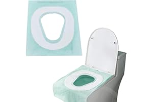 JINBAETAD 7 Pcs Disposable Toilet Seat Covers Toilet Seat Paper Pad Waterproof Potty Seat Cover Potty Protectors for Toddler Kids Adults Pregnant Women or Public Toilet