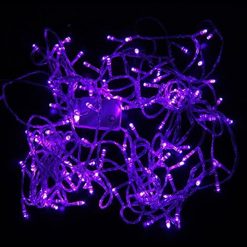 crownroyaljack 50 m 500 LED String Light Waterproof Copper Wire Fairy Night Light Decorative Lights for Wedding Party Holiday, Purple(500 led)