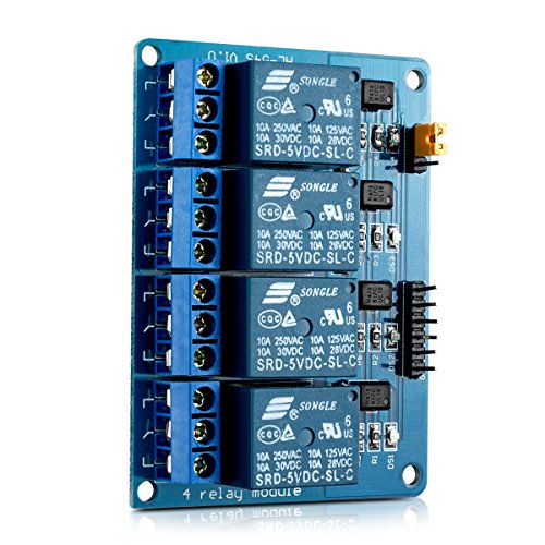 kwmobile 3X M  dulo de rel   5V para Arduino con 4 Canales - Set de 3 m  dulos de rel  s para Arduino con optoacoplador