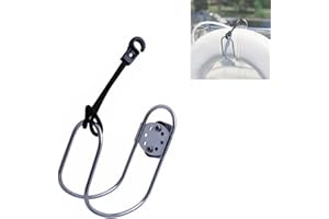 MOVKZACV Lifebuoy Holder Stainless Steel Marine Horseshoe Bracket Life Buoy Ring Holder with P-lastic Mount, Accessories Rowing Boat Yacht Horseshoe Bracket