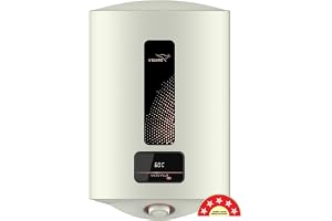 V-Guard Victo Plus DG Water Geyser 15 Litre In-built Safe Shock Module Stylish Digital Display 5 Star Rating Energy Efficiency with Advanced Multi-layered Safety Features White-Black