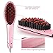 BEAUTY STAR® Hair Straighteners, Soriace Professional Digital Anti Static Ceramic Hair Straightening Brush Heating Detangling Hair Comb Paddle Brush For Faster Straightening Styling (Pink)
