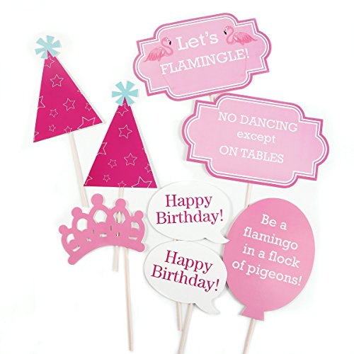 31tlg. Flamingo Foto Verkleidung Photo Booth Props Maske Baby Hochzeit Party Geburtstag Fotorequisiten Fotoautomaten Partymitbring - 6