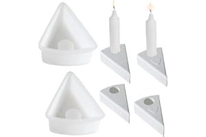 ‎FZQBEY 2 Stück Silikonform Kerzenhalter, Silikonformen Gießformen Kerzenhalter, Gießformen Silikon, Kuchen Silikon Gießform Kerzenhalter, Gießform Beton Kerzenhalter für DIY Stabkerzen Tortendekoration