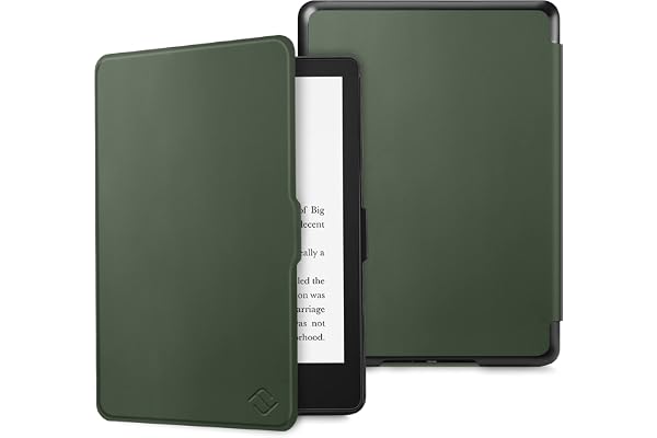 FINTIE Étui pour Kindle Paperwhite 6,8" (11e génération, 2021) et Kindle Paperwhite Signature Edition, Coque Fine et Léger, Housse Fermeture Magnétique Réveil/Veille Automatique, Vert Alpin