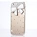 Price comparison product image iPod Touch (6th Generation) Case, Sense-TE Luxurious Crystal 3D Handmade Sparkle Diamond Rhinestone Clear Cover with Retro Bowknot Anti Dust Plug - Bowknot / White
