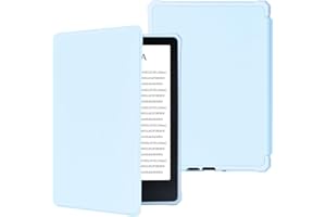 TQQ Kindle Paperwhite Case 6.8 inch (Compatible with 11th Generation 2021 Release), Slim and Lightweight Cover, Full Protection, Auto Sleep/Wake, Magnetic Closure, Light Blue
