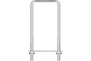 sourcing map U Bracket 1 Piece U-Bolt M8 x 62 mm x 160 mm Square U-Bolt 304 Stainless Steel U-Bolts with Nut Plate Bracket Clamp Fence Attachment for Roof Box Car Pipe Towing