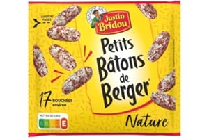 CAROUF Saucisson Petits bâtons de Berger Justin BRIDOU Mini saucisses séchées 100 g