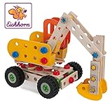 32cm x 8cm x 25cm Eichhorn 100039034 - Constructor Bagger, 175-tlg., Holz-Konstruktions-Set, 5 verschiedene Modellvarianten baubar, FSC 100% Zertifiziertes Buchenholz, Made in Germany