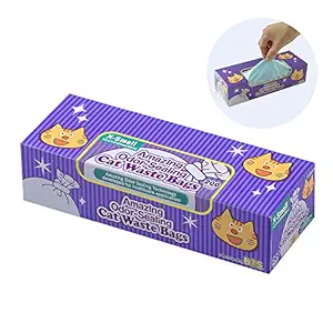 BOS , Amazing Odor-Sealing Cat Waste Bags, Unscented (200Bags) [Size: Xs, Color: Light Blue]