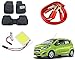 Auto Pearl Premium Quality Car Accessories Combo of Car Floor Foot Mats 4D Black. & SMD/LED Interior Roof Ceiling Light. & Car Heavy Duty Jumper Booster Cables Anti Tangle Copper. For Chevrolet Beat Type-2 RS.2041.00