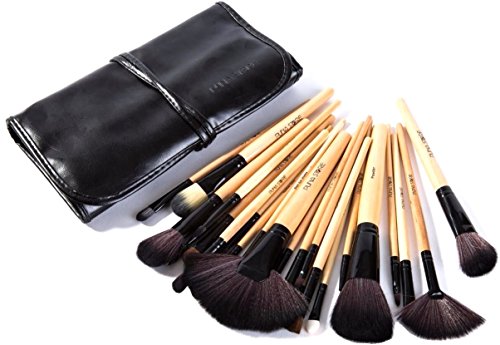 Puna Store 24 Piece Makeup Brush Set with Black PU Leather Case RS.725 (52.00% Off) - Amazon