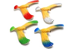 Duqulle 4 PIÈCES Équilibrage Oiseau Doigt Jouet, Équilibre Oiseau + Tour, Gravité Équilibrage Oiseau en-fants Sciences Physiques Adultes Bureau Bureau Nouveauté Trick Jouet Fête