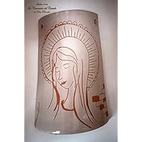 Tegola decorativa Madonna Realizzata e Dipinta a Mano Le Ceramiche del Castello Nina Palomba Made in Italy Dimensioni 20 x 12 centimetri