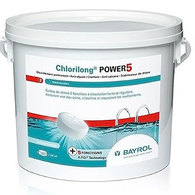 Bayrol - chlorilong Power 5 - Chlore Lent 5 Fonctions Galet 5kg