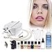 Little Airbrush professional Compact makeup kit | 6 Dinair Fair Foundation Colours | Pro Airbrush | Stencils | Cleaner | UK Warranty.