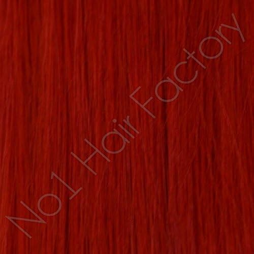 Hair Extension Heat Iron + 1g Nail Tip Hair + FREE 10 Temp Shields - #Red - Strands-100