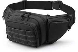 OAREA Sac de Taille Tactique étui à Pistolet Molle Militaire Combat Taille Sac Banane Utilitaire Sac à bandoulière en Nylon for la Chasse Camping