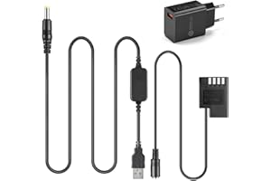 RAEISUSP DMW-BLF19E atrapa bateria DMW-DCC12 DC łącznik adapter kabel USB 5V 3A zasilanie do kamer Panasonic Lumix DMC-GH3 GH4 GH5