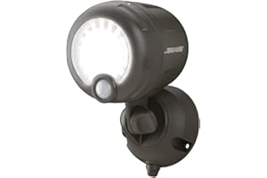 Mr Beams Wireless Battery-Operated Outdoor Motion-Sensor-Activated LED Spotlight, Plastic, Brown, 200 lm