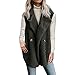 Produktbild VECDY Damen Winterjacke, Schwarzer Freitag Specials Frauen Freizeitjacke Winter Weste Damen Mantel Mantel mit Tasche Mode Weste Plüsch Mantel Knopfjacke Strickjacke Tops Pullover