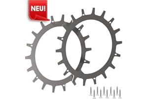 BENGS MODELLBAU Spikes für PARKSIDE Mähroboter PMRA/PMRDA 20-Li – Edelstahl -Gesenkte Schraubenlöcher-Entgratet- 12x Edelstahl Schrauben- Traktionsverbesserung für Mähroboter – Rasenmäher Roboter Radgröße 200 mm