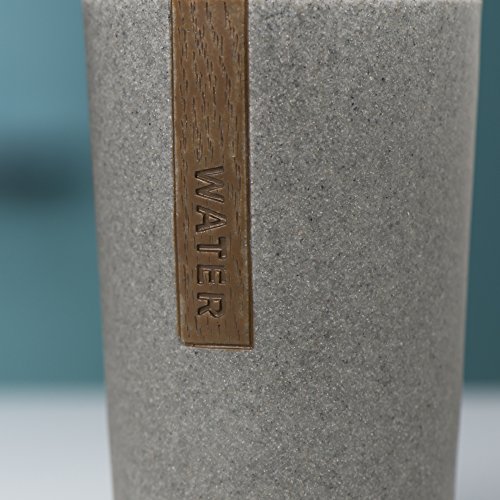 Sealskin 361870414 Becher Pierra Badaccessoire, Polyresin / Plastik, grau, 7,3 x 8,1 x 10,8 cm - 4
