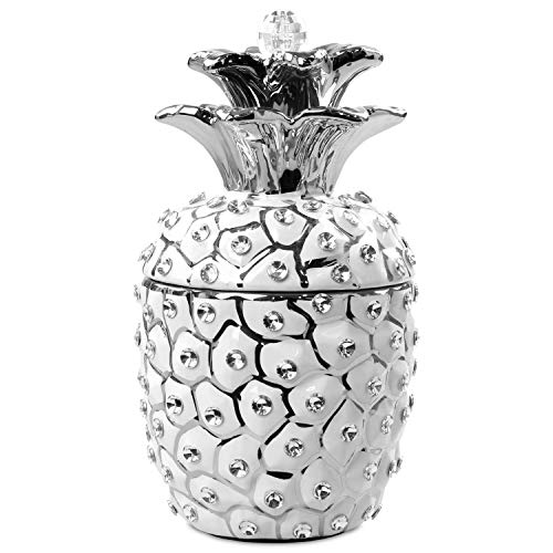 Preisvergleich Produktbild Lesser & Pavey Schmuckkästchen, Ananas, Keramik, Weiß