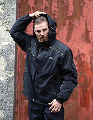 Preisvergleich Produktbild Berufsjacke „Montreal“ SOFTSHELLJACKE GRAU / LIME L 60660