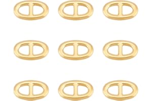 UNICRAFTALE languettes de Fermeture Éclair Ovales Dorés Pendentifs de Liaison 304 breloques de Connecteur Acier Inoxydable Bracelet Métal Breloques de Liaison