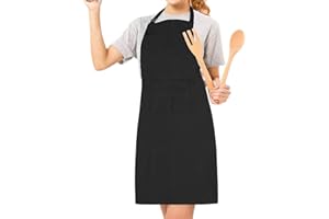 LEBEXY kochschürze kochschürze baumwollschürze schürze grillschürze werkenschürze schürze baumwolle uni schwarz für männer herren damen jungen