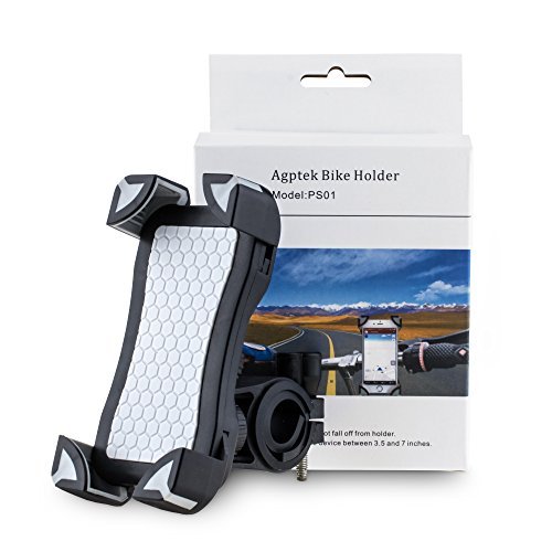 Universal Fahrrad Handyhalterung Motorrad Smartphone Halterungen Verstellbar Handyhalter fÃ¼r iPhone, Samsung, Huawei, Sony usw, AGPtek PS01, Grau & Schwarz