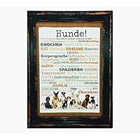 Hunde! Druck Poster A4 Geschenk AnneSvea Typo Deko Dogs Labrador Bulldogge Golden Retriever