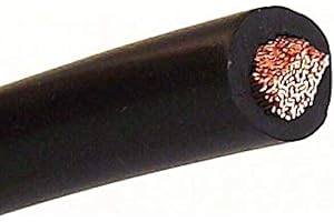 Red & Black Battery/Starter/Welding Flexible PVC Cable Wire 110/170/345 Amp 16mm 25mm 35mm by MKGT® (35mm² Black, 5 Meters)