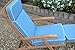 Luxury Garden Steamer Chair Cushion with Premium Filling and Fabric - Cushion Only - Light Blue